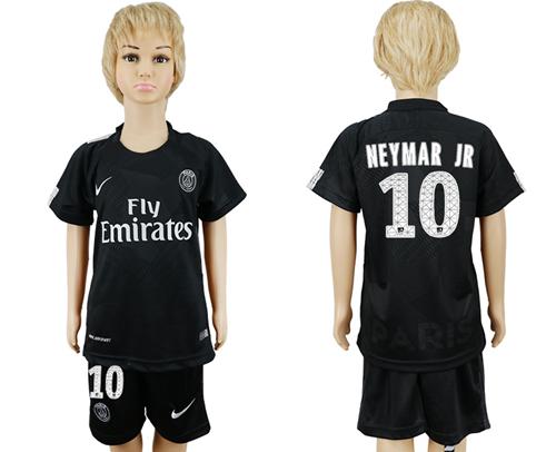 Paris Saint Germain #10 Neymar Jr Sec Away Kid Soccer Club Jersey - Click Image to Close